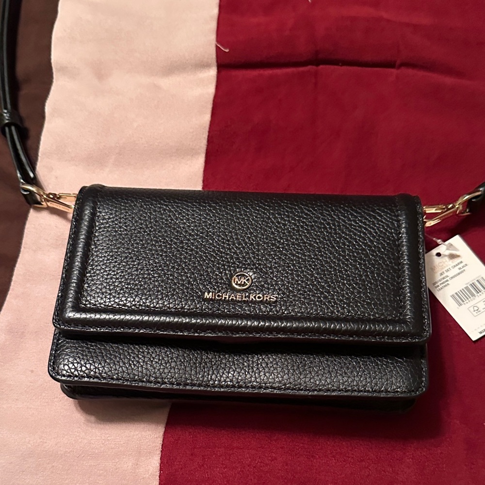 Michael Kors Pebbled Black Crossbody Bag